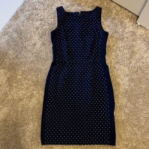 Tommy Hilfiger Navy and White Midi Dress